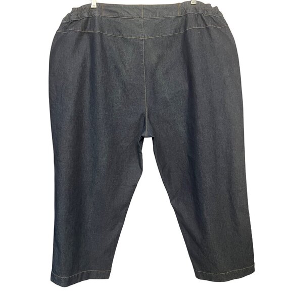 Liz Claiborne Audra 20W Dark Blue Denim Straight Leg Pants Comfortable Quality - Picture 2 of 16